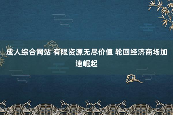 成人综合网站 有限资源无尽价值 轮回经济商场加速崛起