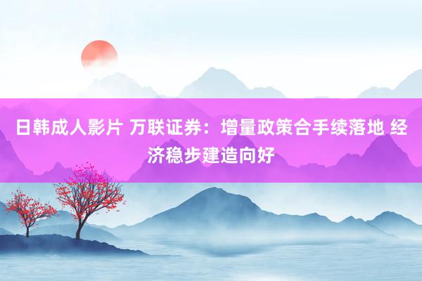 日韩成人影片 万联证券：增量政策合手续落地 经济稳步建造向好