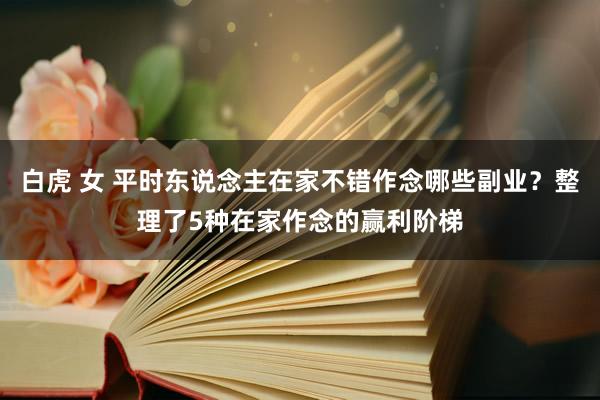 白虎 女 平时东说念主在家不错作念哪些副业？整理了5种在家作念的赢利阶梯