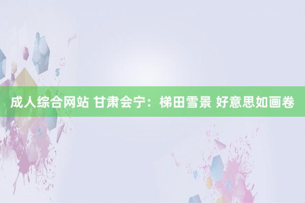 成人综合网站 甘肃会宁：梯田雪景 好意思如画卷