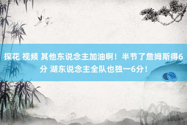 探花 视频 其他东说念主加油啊！半节了詹姆斯得6分 湖东说念主全队也独一6分！