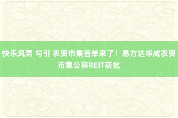 快乐风男 勾引 农贸市集首单来了！易方达华威农贸市集公募REIT获批